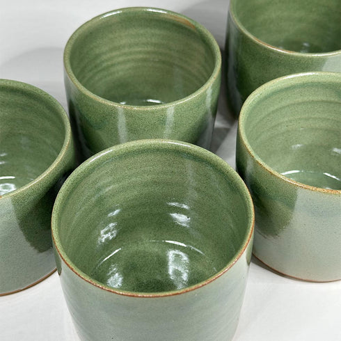 Mini Aloe Sage Green Handmade Ceramic Plant Pot